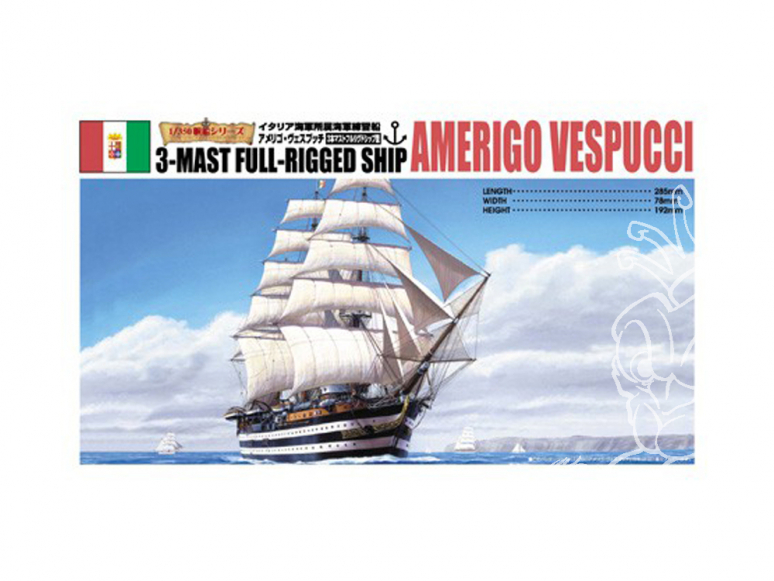 Aoshima maquette bateau 44278 Amerigo Vespucci 1/350