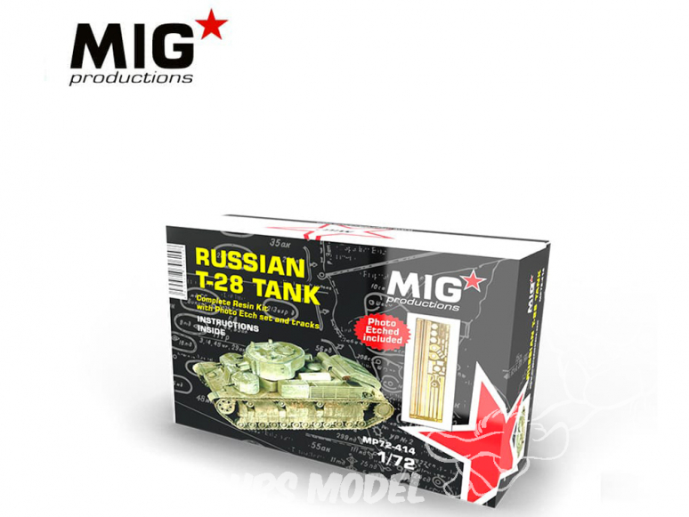 MIG Productions by AK MP72-414 Char Russe T-28 1/72