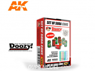 Ak Interactive Doozy DZ025 Set de canettes SODA 1/24