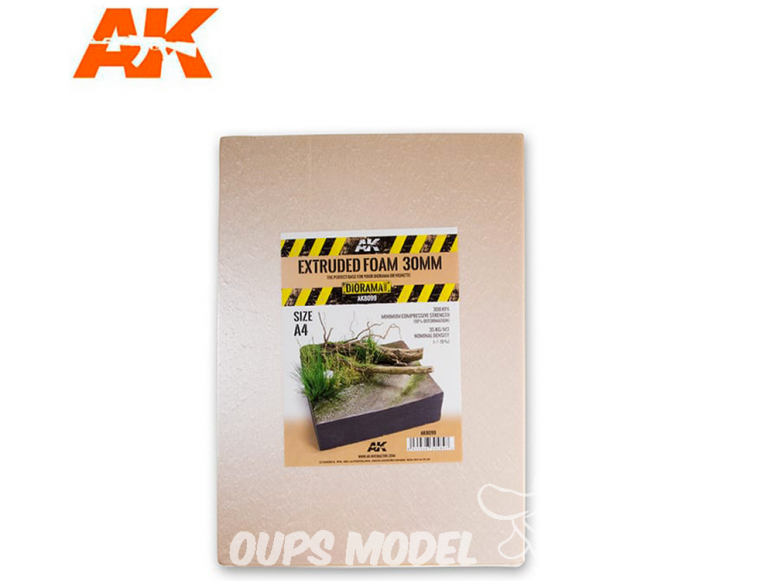 AK interactive ak8099 Plaque mousse extrudée 30mm A4