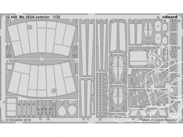 Eduard photodécoupe avion 32448 Extérieur Messerschmitt Me 262A Revell 1/32