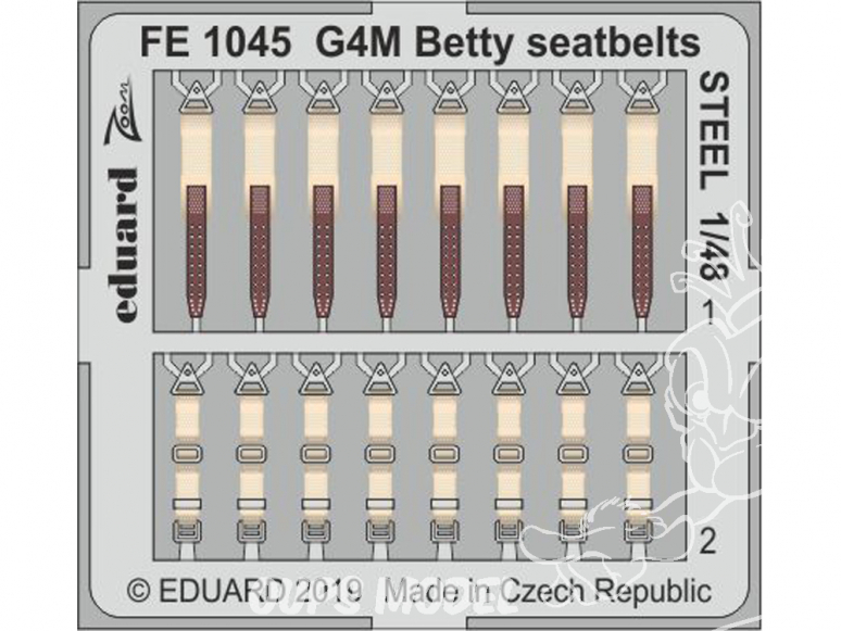 EDUARD photodecoupe avion FE1045 Harnais métal G4M Betty Tamiya 1/48