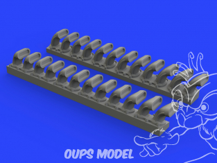 Eduard kit d'amelioration avion brassin 648508 Pipes d'échappement P-400 Eduard 1/48