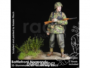 Rado miniatures figurines RDM35002 Champ de bataille Normandie - SS-Sturmmann SS-Pz.Reg.25/26 1/35