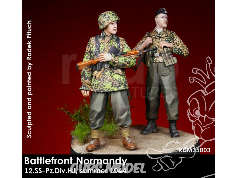 Rado miniatures figurines RDM35003 Champ de bataille Normandie - 12.SS-Pz.Div.HJ Ete 1944 1/35