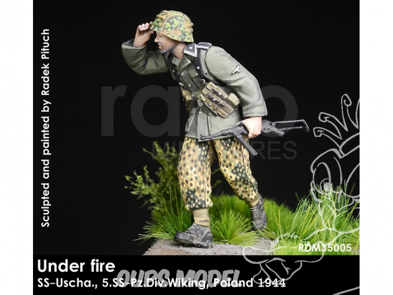 Rado miniatures figurines RDM35005 Sous le feu - SS-Uscha. 5.SS-Pz.Div.Wiking Pologne 1944 1/35