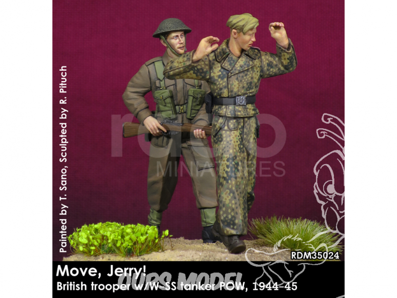 Rado miniatures figurines RDM35024 Bouge Jerry ! Soldat britannique w/W-SS Tanker POW 1944-45 1/35