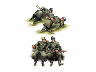 Hobby Boss maquette figurines 84420 Infanterie allemande au repos 1/35