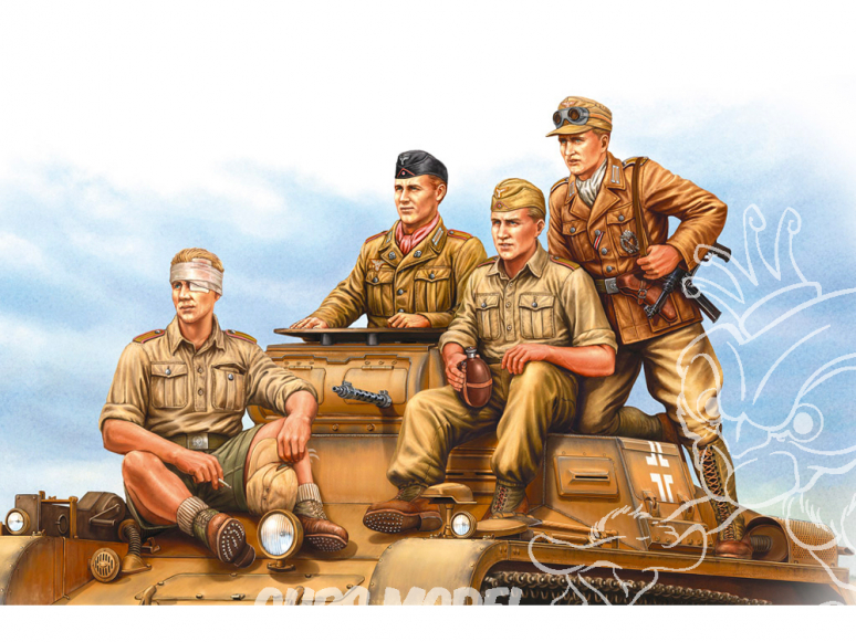 Hobby Boss maquette figurines 84409 Equipage de char allemands en tenue tropicale 1/35
