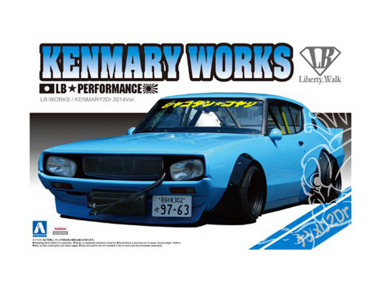 Aoshima maquette voiture 11478 LB Works KEN MARY 2Dr Skyline 20114Ver. - Liberty Walk 1/24