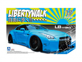 Aoshima maquette voiture 54024 Nissan GT-R R35 Ver.1 LB Works Liberty Walk 1/24