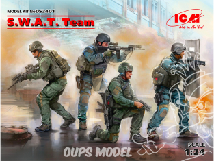 Icm maquette figurine 2401 S.W.A.T. Team (4 figures) 1/24