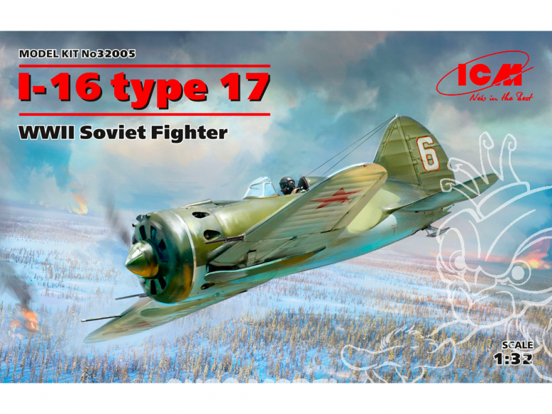 Icm maquette avion 32005 I-16 type 17 chasseur soviétique WWII 1/32