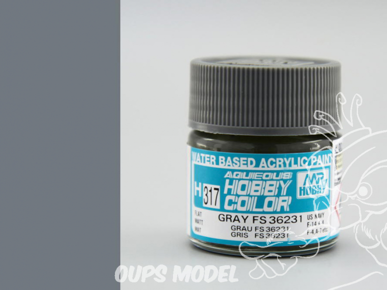 peinture maquette Mr Hobby H317 gris mat fs36231