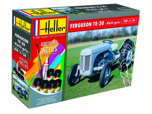 Heller maquette tracteur 57401 Ferguson TE-20 "Petit Gris" Ensemble complet 1/24