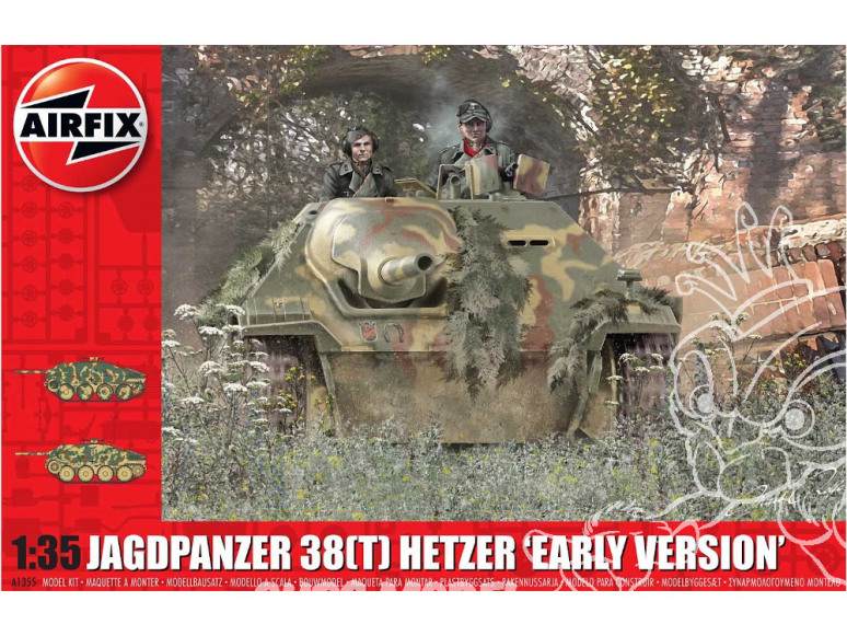 Airfix maquette militaire A1355 JagdPanzer 38(t) Hetzer “Early Version 1/35