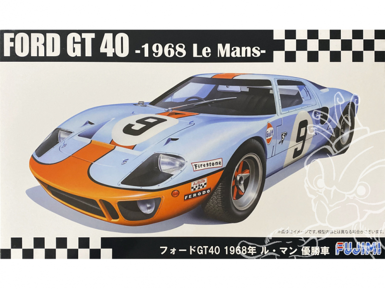 Fujimi maquette voiture 126050 Ford GT40 - Le Mans 1968 1/24