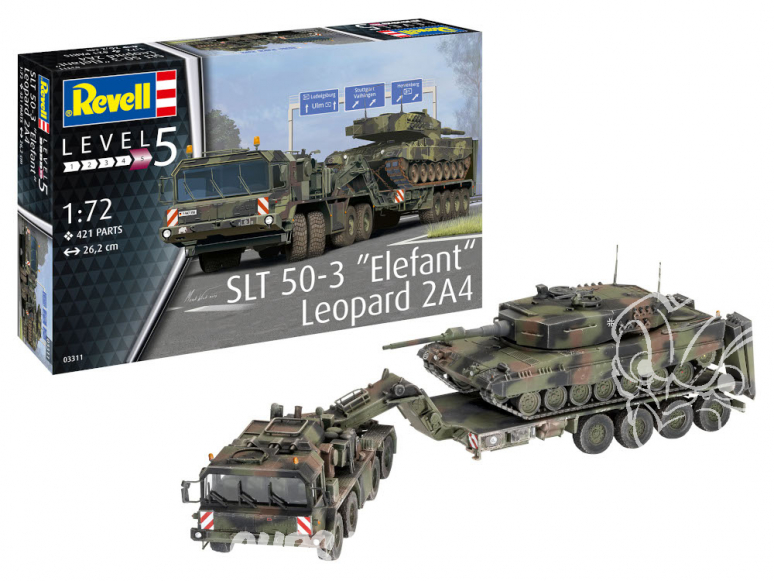 Revell maquette militaire 03311 SLT 50-3 "Elefant" avec Leopard 2A4 1/72