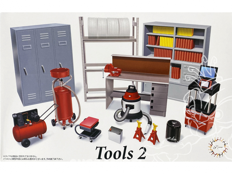 fujimi maquette voiture 113715 Outils de garage Set 2 1/24