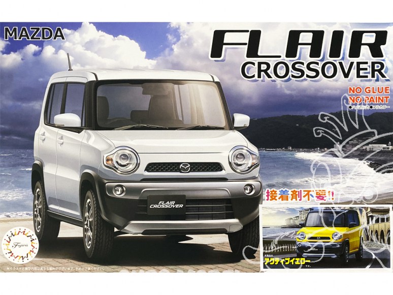 Fujimi maquette voiture 066042 Mazda Flair Crossover SNAP Jaune 1/24