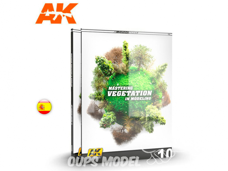 Ak Interactive livre Learning Series 10 AK296 Maitriser la végétation en Modélisation en Espagnol