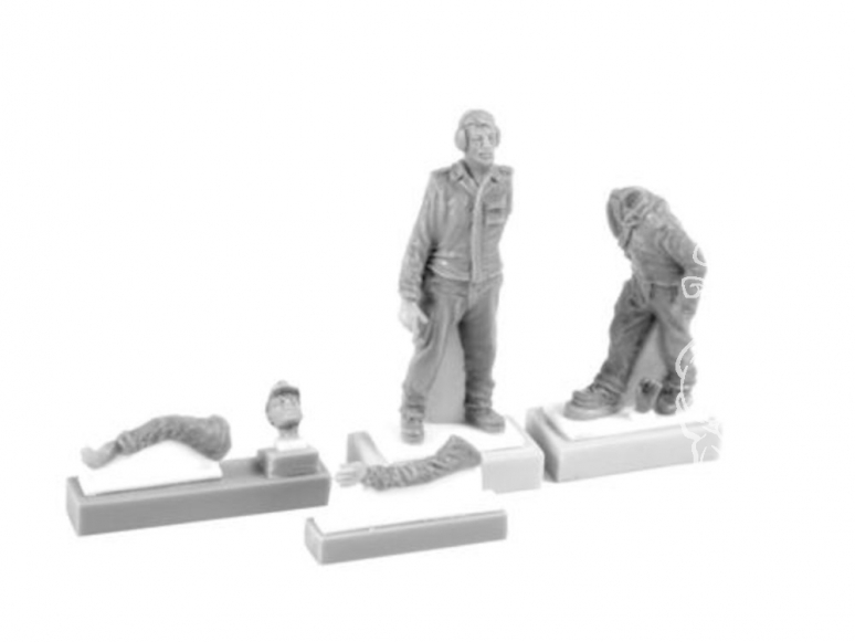 CMK Personnage resine F48360 Equipage d'un Viggen 2 figurines 1/48