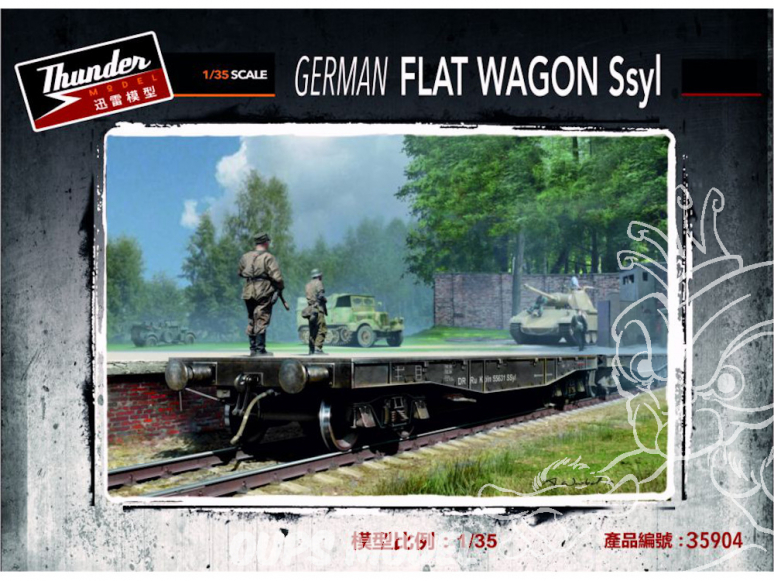 Thunder Model maquette militaire 35904 Wagon plat Allemand Ssyl 1/35