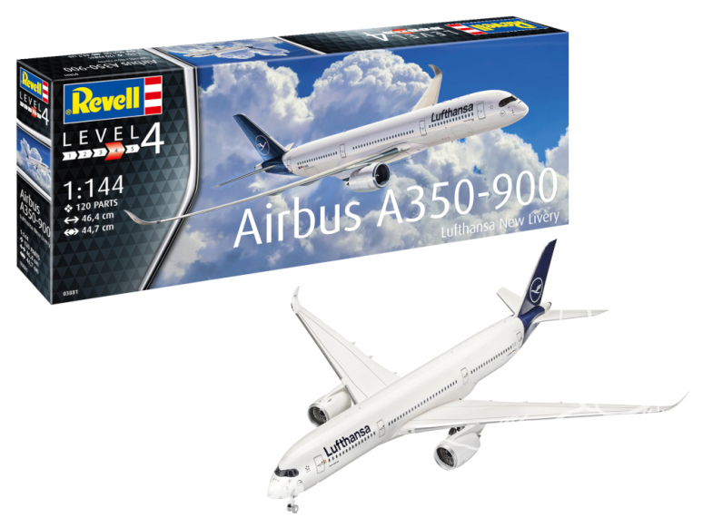 Revell maquette avion 03881 Airbus A350-900 Lufthansa New Livery 1/144