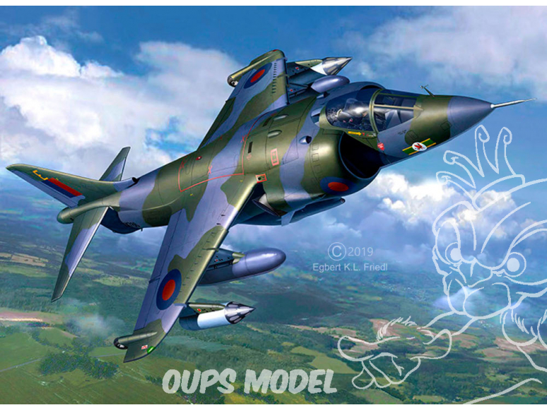 Revell maquette avion 05690 Harrier GR.1 inclus colle pinceau et peinture 1/32