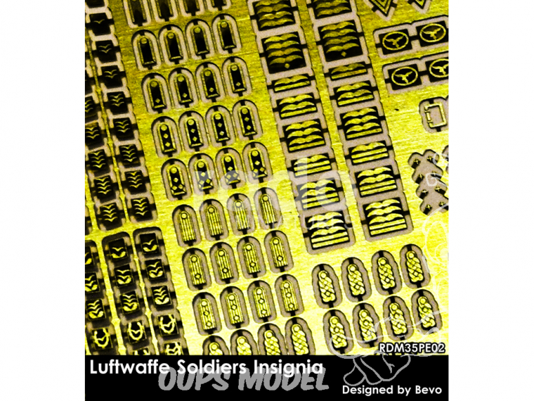 Rado miniatures figurines photodécoupe RDM35PE02 Set Insignes Soldats Luftwaffe 1/35