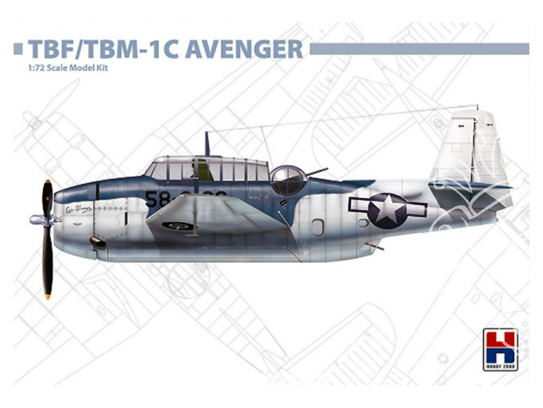 Hobby 2000 maquette avion 72009 TBF / TBM-1C Avenger 1/72