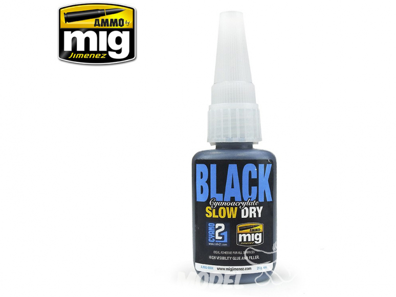 MIG JIMENEZ ACCESSOIRE 8034 Colle CYANOACRYLATE Noire sechage lent by colle 21