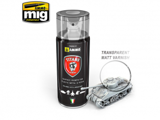 MIG peinture bombe TTH110 Apprêt transparent mat Plastique métal Résine - Transparent Matt Primer 400ml