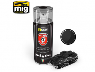 MIG peinture bombe TTH100 Apprêt noir Mat Plastique métal Résine - Black Matt Primer 400ml