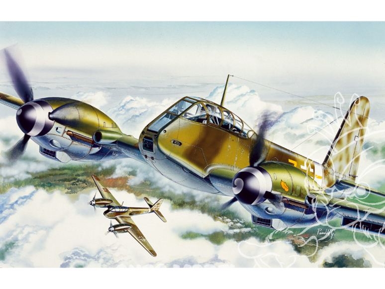 italeri maquette avion 0074 me410 1/72