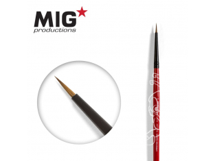 MIG Productions by Ak pinceau MP1008 Pinceau rond 6/0 Marte de Kolinsky
