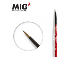 MIG Productions by Ak pinceau MP1010 Pinceau rond 4/0 Marte de Kolinsky