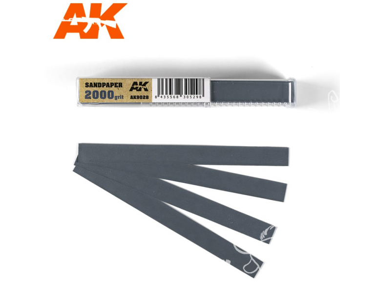 AK interactive outillage ak9028 Bandes de papier abrasif à l'eau Grain 2000