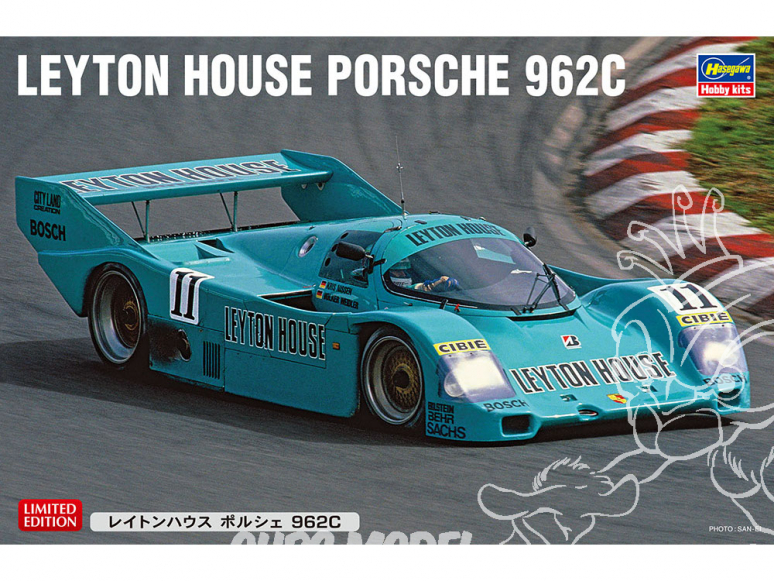 Hasegawa maquette voiture 20411 Leyton House Porsche 962C 1/24
