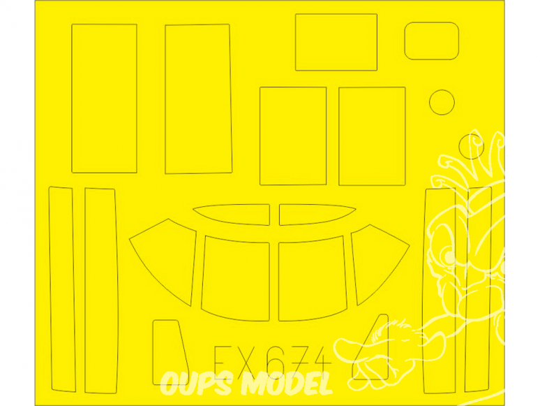 Eduard Express Mask EX674 B-26-50 Invader Icm 1/48