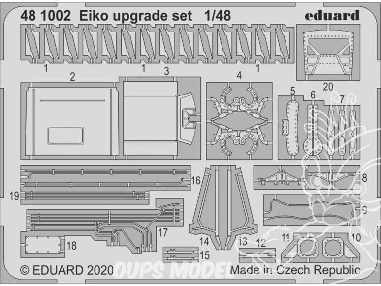 EDUARD photodecoupe avion 481002 Amélioration Eiko Eduard 1/48