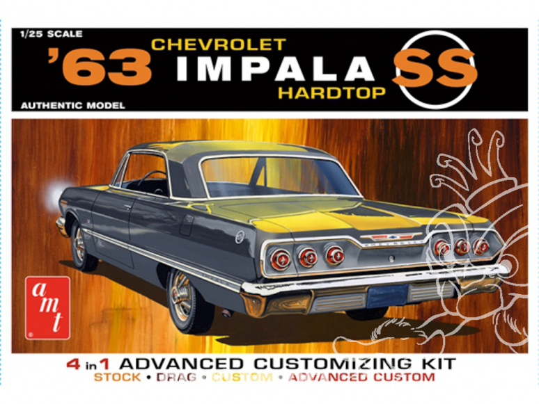 AMT maquette camion 1149 1963 Chevy Impala SS Hardtop (4 'n 1) 1/25