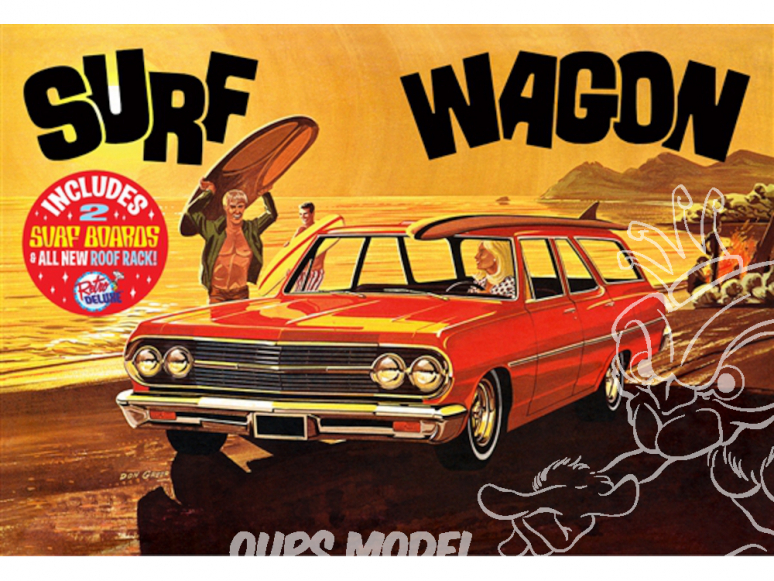 AMT maquette camion 1131 1965 Chevy Chevelle "Surf Wagon" (4 'n 1) 1/25