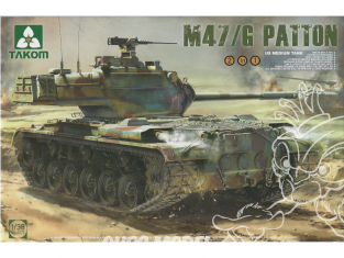 Takom maquette militaire 2070 CHAR MOYEN US M47/G PATTON (2 en 1) edition spéciale ARMEE FRANCAISE et ARMEE ESPAGNOLE 1/35