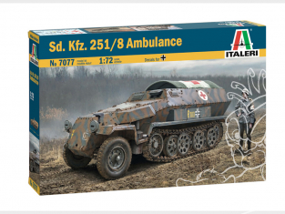 Italeri maquette militaire 7077 Sd.Kfz. 251/8 AMBULANCE 1/72