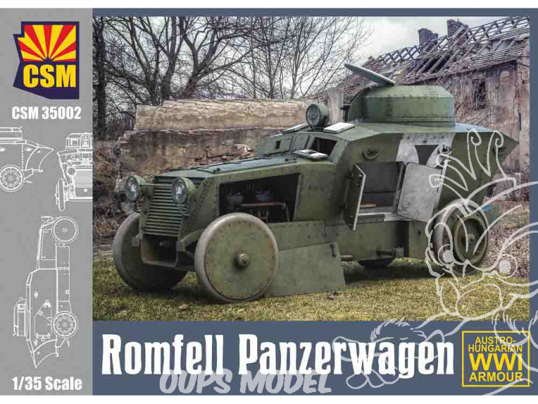 Copper State Models maquettes militaire 35002 voiture blindée Romfell Panzerwagen WWI 1/35