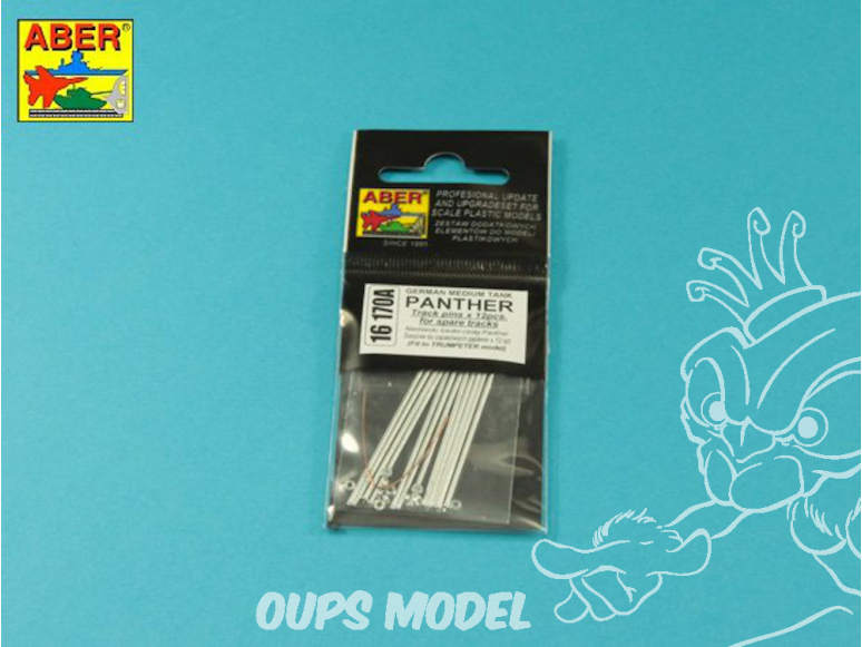 Aber 16170A Broches de liaison de chenilles de rechange Panther x 12 pcs pour kit Trumpeter 1/16