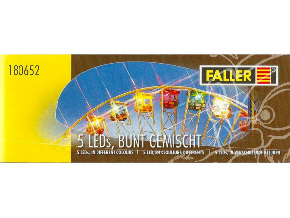 Faller 180652 5 LED, en clouleurs differents