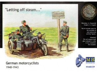 MB maquette militaire 3539 MOTOCYCLISTES ALLEMANDS 1/35