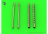 Master Model AM-24-017 Browning M2pour avions Calibre .50 (12,7mm) Barils 1/24